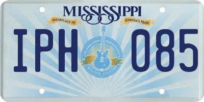 MS license plate IPH085