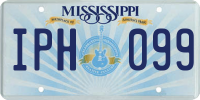 MS license plate IPH099