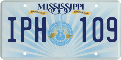 MS license plate IPH109