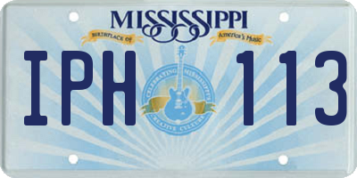MS license plate IPH113