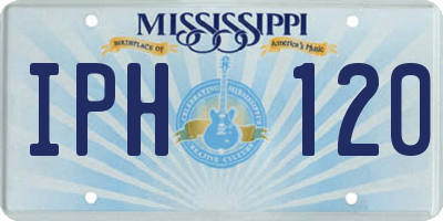 MS license plate IPH120