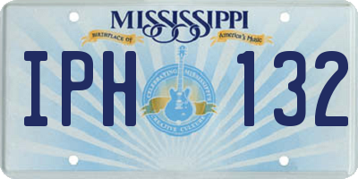 MS license plate IPH132