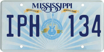 MS license plate IPH134
