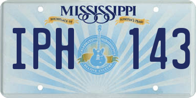 MS license plate IPH143