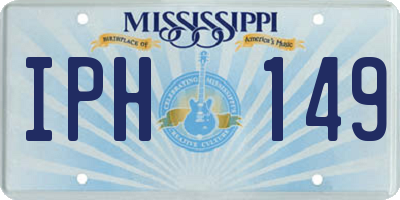 MS license plate IPH149