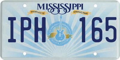 MS license plate IPH165