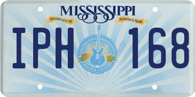 MS license plate IPH168