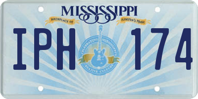 MS license plate IPH174