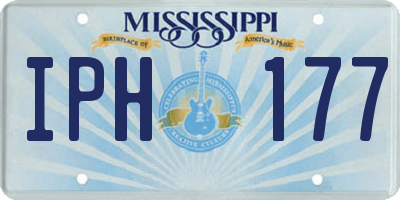 MS license plate IPH177