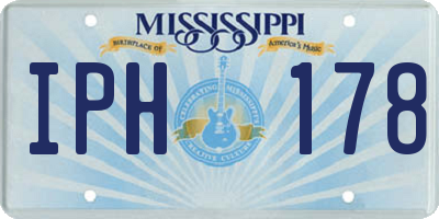 MS license plate IPH178