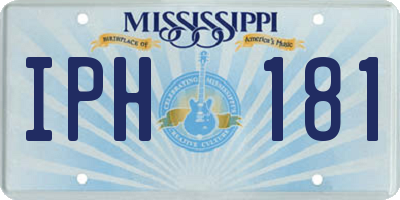 MS license plate IPH181