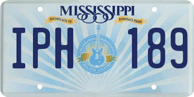 MS license plate IPH189