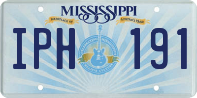 MS license plate IPH191