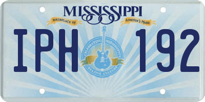 MS license plate IPH192