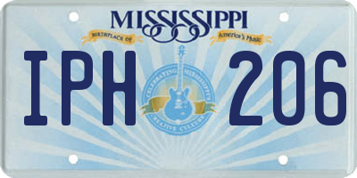 MS license plate IPH206