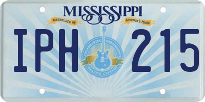 MS license plate IPH215