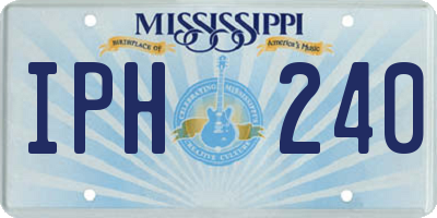 MS license plate IPH240