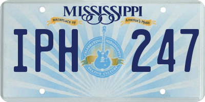 MS license plate IPH247