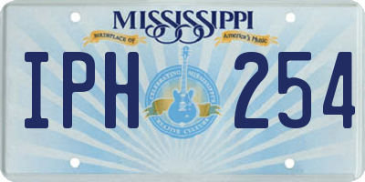 MS license plate IPH254