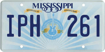 MS license plate IPH261
