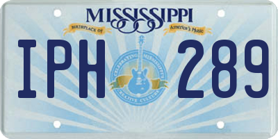 MS license plate IPH289