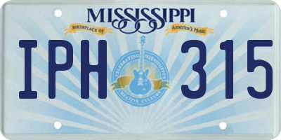 MS license plate IPH315