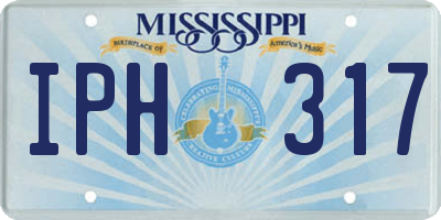 MS license plate IPH317