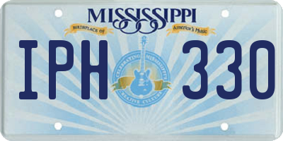 MS license plate IPH330