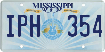 MS license plate IPH354