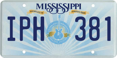 MS license plate IPH381
