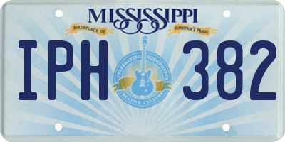MS license plate IPH382