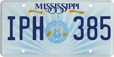 MS license plate IPH385