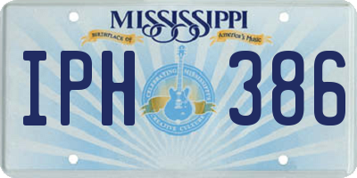 MS license plate IPH386