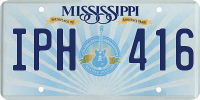 MS license plate IPH416