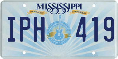 MS license plate IPH419