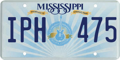 MS license plate IPH475