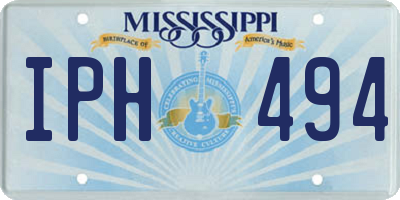 MS license plate IPH494