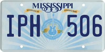 MS license plate IPH506
