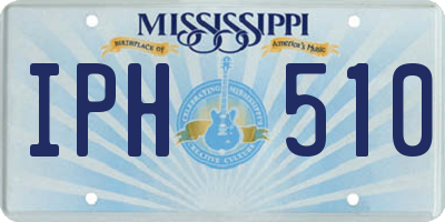 MS license plate IPH510