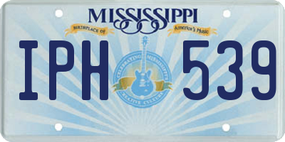 MS license plate IPH539