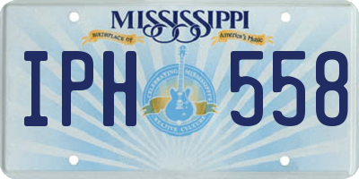 MS license plate IPH558