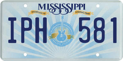 MS license plate IPH581