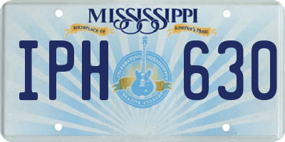 MS license plate IPH630