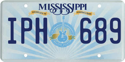MS license plate IPH689