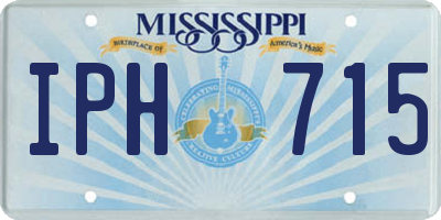 MS license plate IPH715