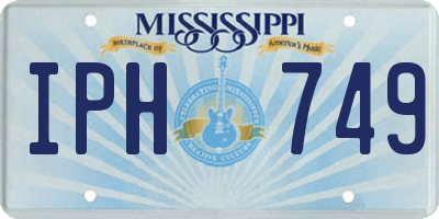 MS license plate IPH749