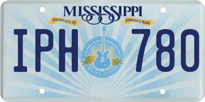MS license plate IPH780