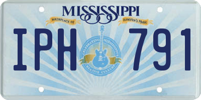MS license plate IPH791