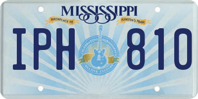 MS license plate IPH810