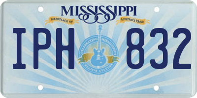 MS license plate IPH832